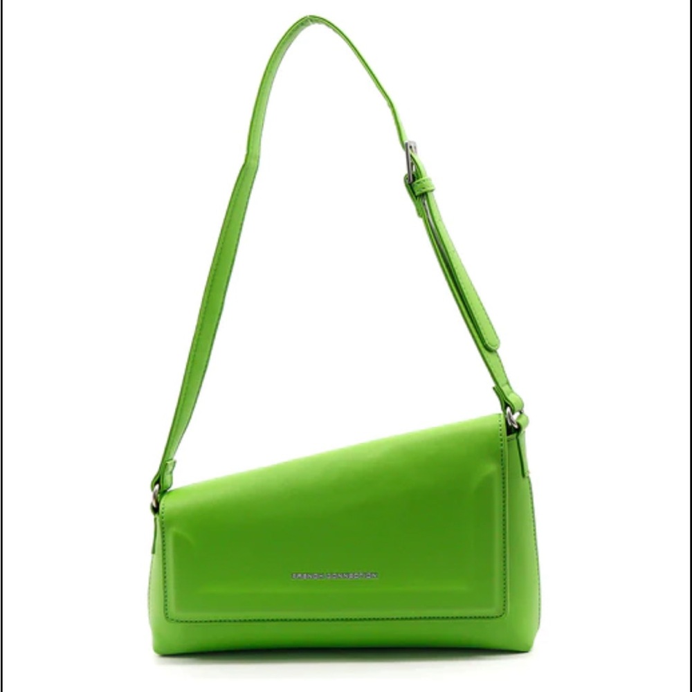 French Connection Layala Angled Shoulder Bag Flash Green NWT